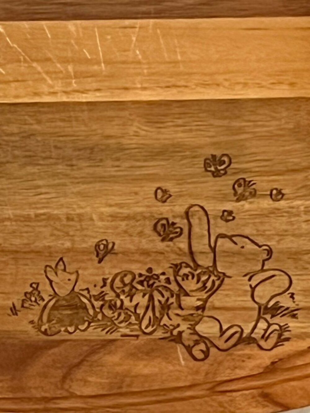 Winnie the Pooh Cutting Board Acacia Wood Engraved Disney Kitchen Serving Board - Picture 3 of 6